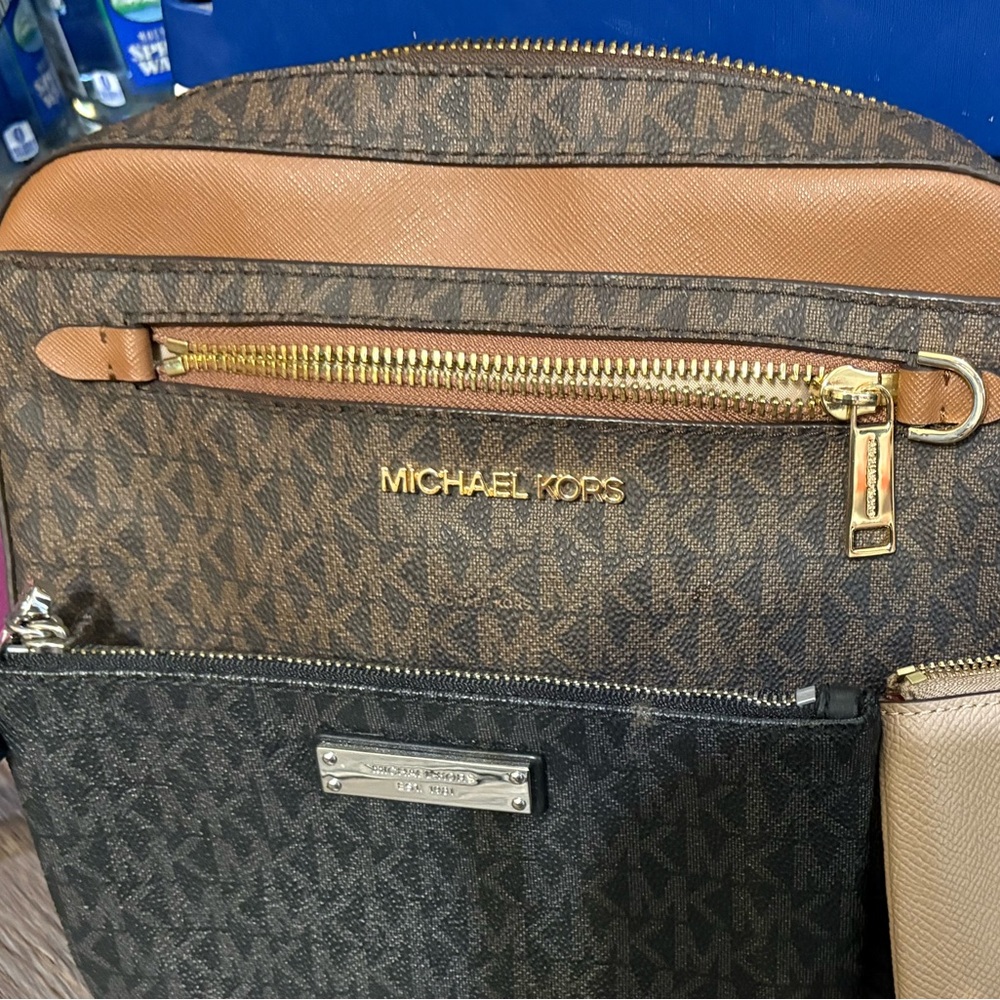 Michael Kors Brown and Black Crossbody Bag